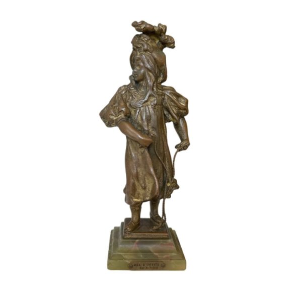 SOLD! Antique c1900 Gilt Bronze Figural "Jeux De Enfants" Antoine Joseph Nelson - Picture 1 of 4